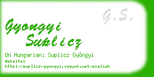 gyongyi suplicz business card